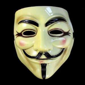 2 Noirs Guy Fawkes Anonymous Masque Visage Hacker V pour Vendetta Halloween Robe