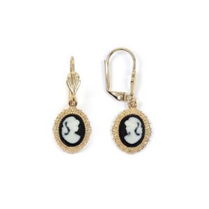 Boucles d'Oreilles - Femme/Enfant - Cœur - Éclatant - Plaqué Or Jaune