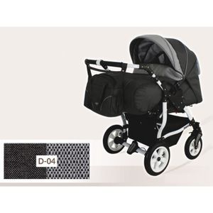 poussette landau double duet scandinavien jumeau 2en1