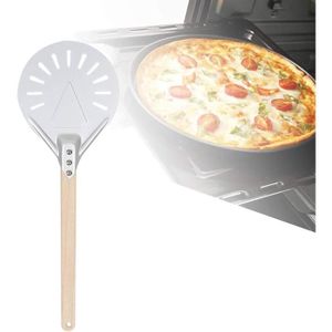 25,4cm Pelle à Pizza Ronde en INOX Pizzas Pelle à Pizza Tartes avec Manche Anti-Chaude Anti-Dérapan Idéal pour Les Gâteaux 