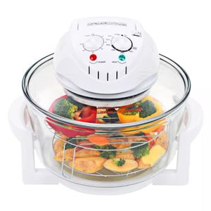 bredeco Four Halog/ène Cyclone Cyclonique BCHO-17L 1400 W, 250 /°C, 12+5 L, R/écipient /Ø 33,5 x 16,5 cm, Avec Anneau DExtension, Minuterie 60 Min
