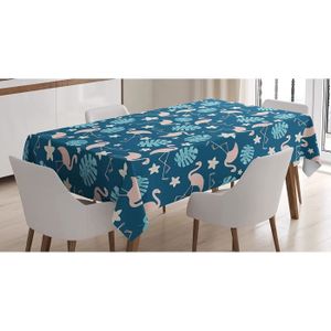 Nappe Flamingo Nappe Jungle Nappe Tropicale Feuilles De Palmier Tropical Nappe Ronde Essuyez Nappe Propre Nappe Luau Hawaïenne pour Fournitures De Fête Tropical Luau