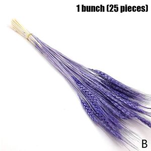 FLEUR ARTIFICIELLE 25pcs-violet - Fleurs séchées de blé naturel, 25 p