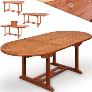 TABLE DE JARDIN  Table de jardin Vanamo Bois d'eucalyptus 200 x 100 x 74 cm Extérieur Terrasse