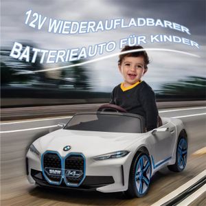 VOITURE ELECTRIQUE ENFANT Voiture électrique 12V pour enfants, BMW I4, avec 