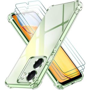 Coque Transparente + 2 Protections Écran En Verre Trempé Pour POCO C65 / Redmi 13C - Neuf