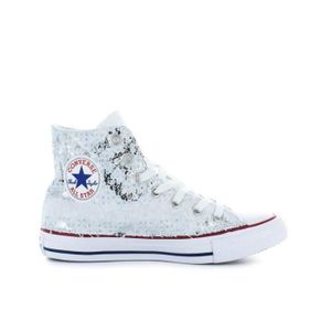 converse haute argent