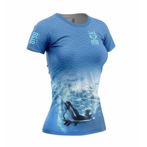 TENUE DE RUNNING T-shirt technique femme Otso Surf - bleu - S - Running - ultra-respirant et léger