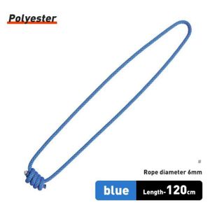 MOUSQUETON - ASSUREUR Polyester Blue -corde en Polyester et nylon,6mm,lo