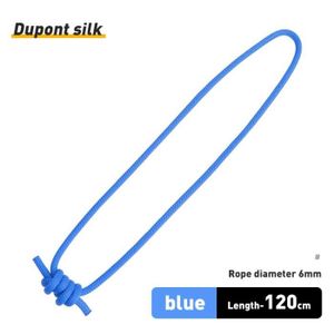 MOUSQUETON - ASSUREUR Nylon Blue -corde en Polyester et nylon,6mm,longue