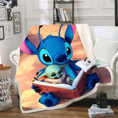 Stitch Couverture plaid en flanelle pour enfants et adultes,pour  canapé,impression 3D cartoon 70x140Cm[1060] - Cdiscount Maison