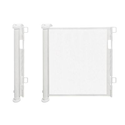 Barrière Sécurité Rétractable Bébé 0-150 Cm - Barriere Enrouleur Pour Enfants Et Animaux, Blanc