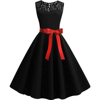 Femme Robe Cocktail Soiree Vintage retro annee 1950 pin up Rockabilly Swing Chic et Elegante Pois Dot Manche Courte Robe au Tabac Tabac Cdiscount Pret a Porter