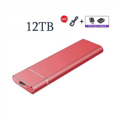 Disque dur externe,red 12 TB--Disque dur externe haute vitesse portable  SSD, interface USB 3.1, disque dur mobile à semi conducteurs - Cdiscount  Informatique