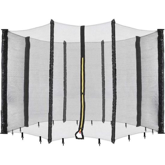 AREBOS Filet de sécurité pour Trampolines Filet de sécurité | Ø 305cm | 8 poteaux | Résistant aux UV