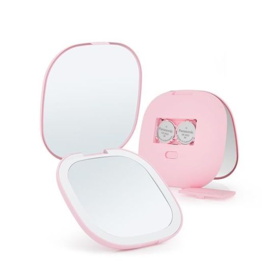 Mini Compact Led Maquillage Miroir avec Lumière 5x Grossissant Petit Pocket  Portable Voyage Rose Noir Pliable Cosmétique Vanity Miroirs