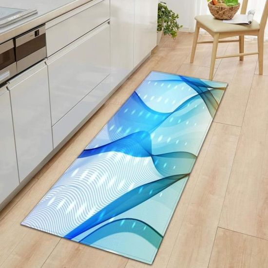 LY4U Lot De 2 Tapis De Cuisine Antidérapants Modernes Lavables Pour