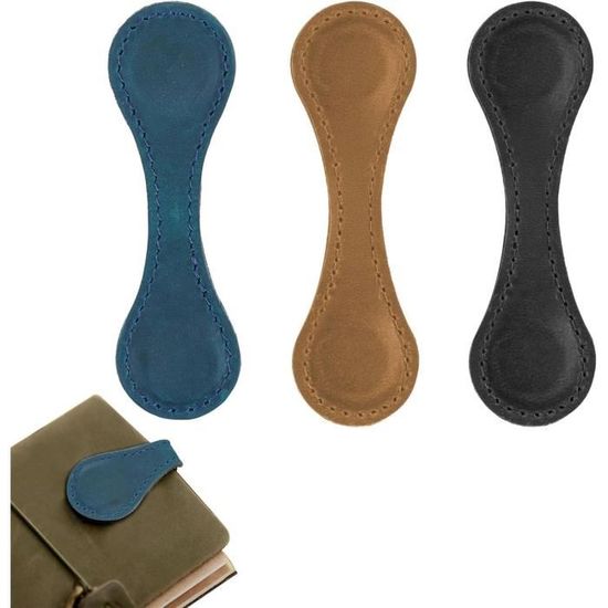 Marque-page Magnétique Personnalisé 2 Marque-Pages Magnétiques En Cuir PU - Design Rétro 11x4cm - Cadeau Lecture Pour Enfants Et Adultes Accessoire Lecture Aimanté