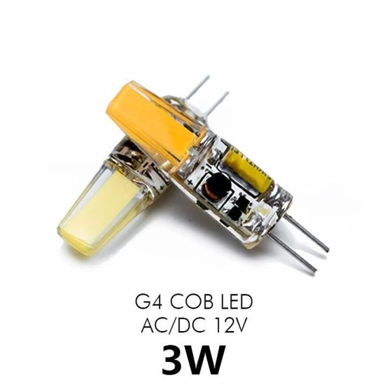 Ampoule LED COB G4 G9 E14 3W 6W AC-DC 12V 220V 360, remplacement d'angle de faisceau, lampes halogènes pour lustre, 2 [402955F]