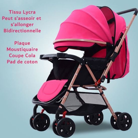 Poussette canne bébé légère pliable peut s’asseoir et se coucher hamac antichoc poussette