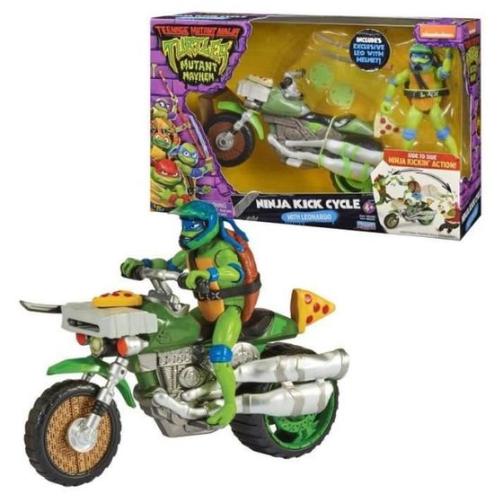 Figurine Tortues Ninja Raphael 12cm + Véhicule De Combat - Jouet Articulé Exclusive Pour Enfants 4+ Ans
