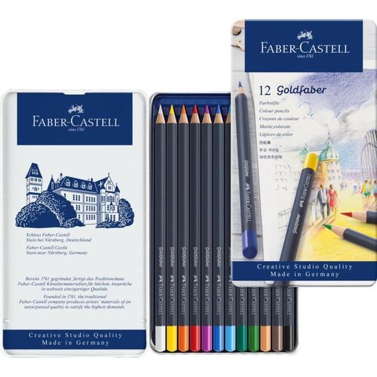 114712 Crayons De Couleur Avec Mine De Craie Grasse Permanente