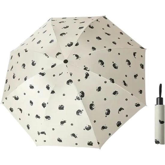 Parapluie Poussette Bébé Extra Large - Diamètre 82 Cm, Protection UPF 50+ - En Vinyle Noir Avec 8 Baleines - Pince Ajustable 1,8 à 3 Cm - Pour Soleil Et Pluie