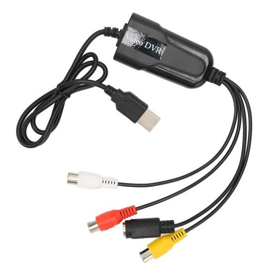 Convertisseur VHS vers Numérique HURRISE USB 2.0 Connecteur AV et S Vidéo Blanc