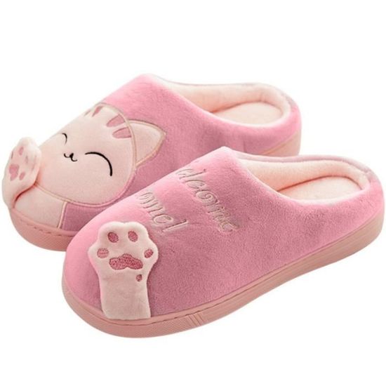 Chaussons Maison Motif Beagle - Pantoufles Douces En Peluche, Semelle Antidérapante - Taille M Et L Unisexe