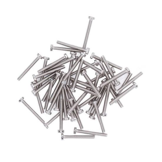Vis Inox 18-8 à Tête Plate Fendue 3/8-16 X 3 Pouces - Lot De 50 Pièces Fastenere