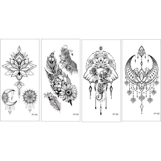 Lot De 6 Bougies En Film De Tatouage, Autocollants Pour Bougies