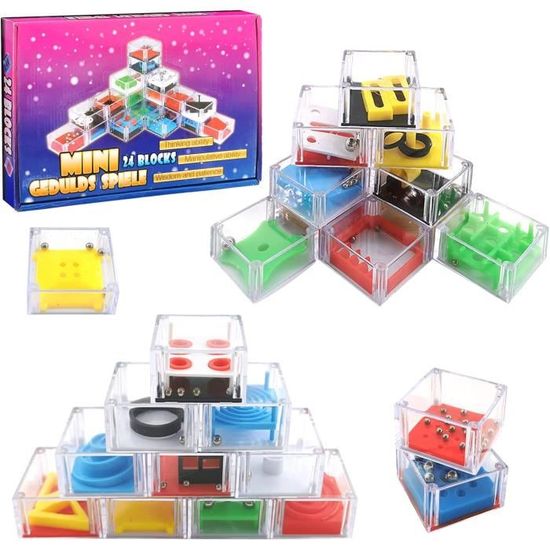 Lets Joy – 24 Mini Labyrinthes 3D, Niveaux De Difficulté, Pour Développer La Logique Des Enfants