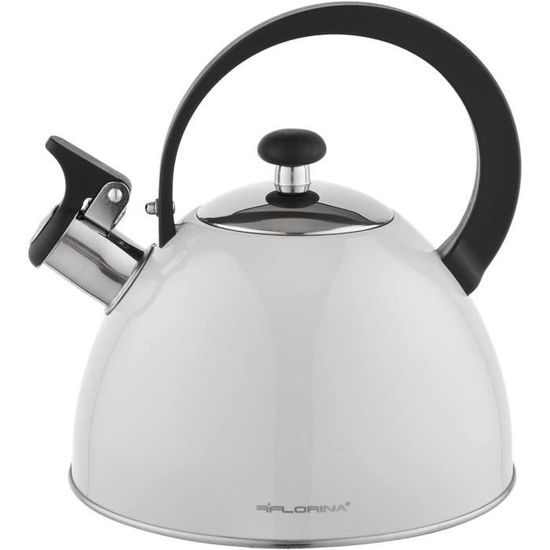 Bouilloire Sifflante Inox Ibili 2.5L - 19 Cm, Argentée