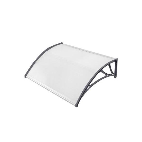 Auvent De Porte 80x120cm - Protection Contre Pluie Et Soleil Pour Entrée, Terrasse Ou Balcon