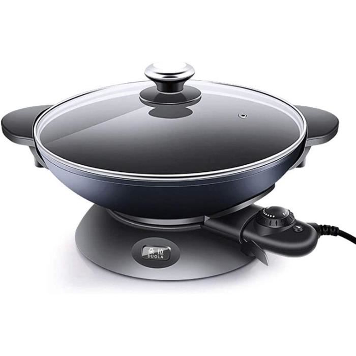 Wok électrique, Pot électrique Multifonction Domestique, antiadhésif