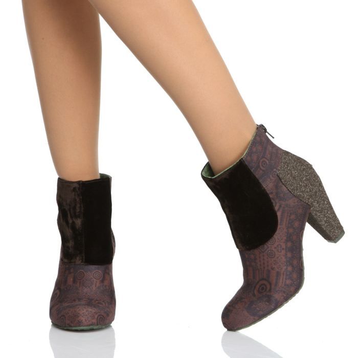 Bottines en jean talon bois Desigual - Bottines Femme Desigual-Chaussures-Mode-Nouveautés  - Ventes-pas-cher.com