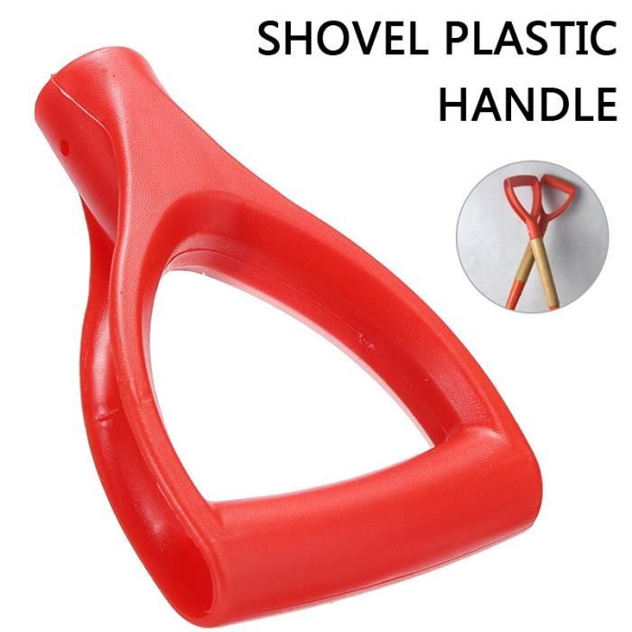 Pelle En Plastique Avec Poignée En D - Poignée De Rechange Rouge Pour Outils De Jardin