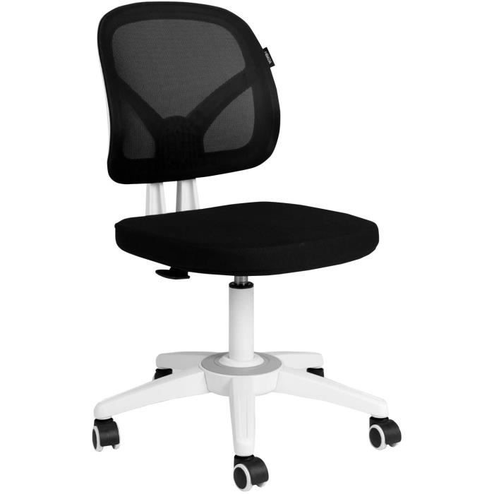 Hbada Chaise de Bureau en Maille, Fauteuil de Bureau Ergonomique, Chaise Pivotante à roulettes, Siege de Bureau à Dossier Bas, Haute