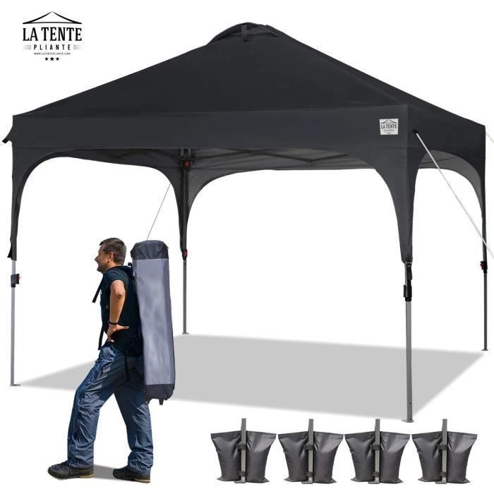 Barnum Pliant - Tonnelle 3x3m NOIR - La Tente Pliante