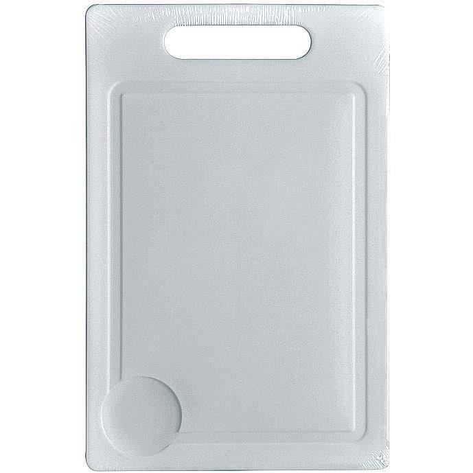 Planche à découper 29 x 19 cm - plastique - blanc
