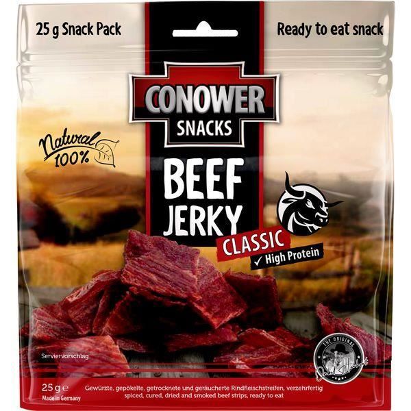 15x Conower Beef Jerky Snacks Classic High Protein 25g