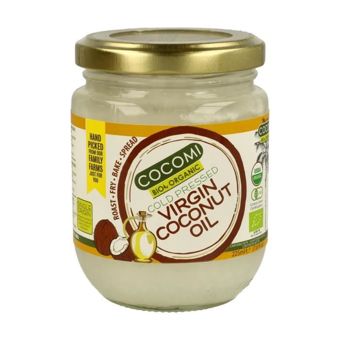 COCOMI - Huile de coco vierge biologique 225 ml de huile