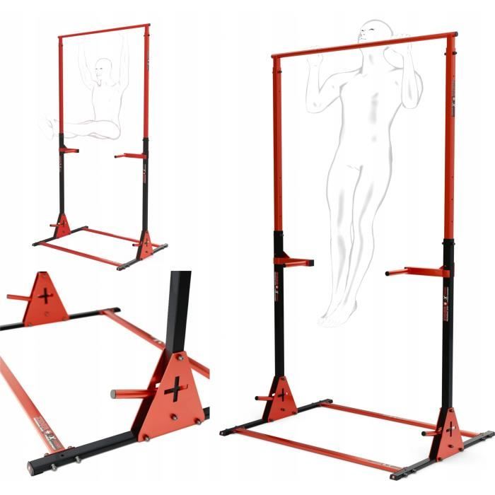 ZIDER SPORT Tour Autoportante Barre de Traction DIP Station Push Up Fitness Musculation Crossfit Poignées pour Exercices
