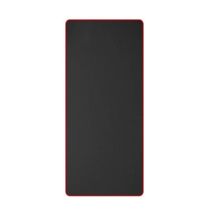 Tapis de Yoga Nbr Antidérapant, Tapis de Pilates Épais Pour Fitness Exercices avec Sangle de Transport Noir 183X61X1cm