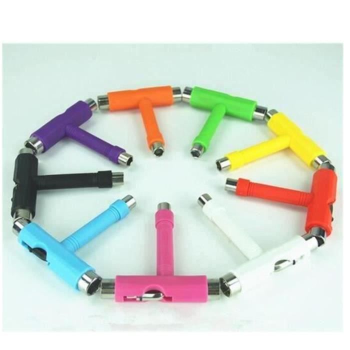 Skate Wrench Réglage Outils Skateboard Longboard All In 1 Outil Clé Allen T (Multi-couleur de Livraison Aléatoires) COS19220