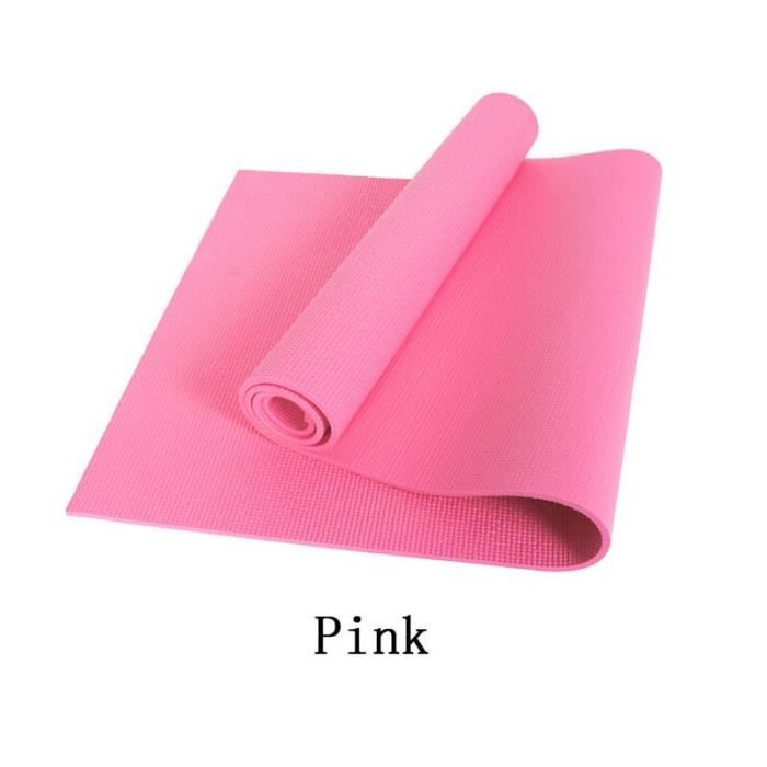 Tapis de sol,Tapis de Yoga épais et antidérapant, couverture de sport, Protection de l'environnement, 4mm - Type Pink