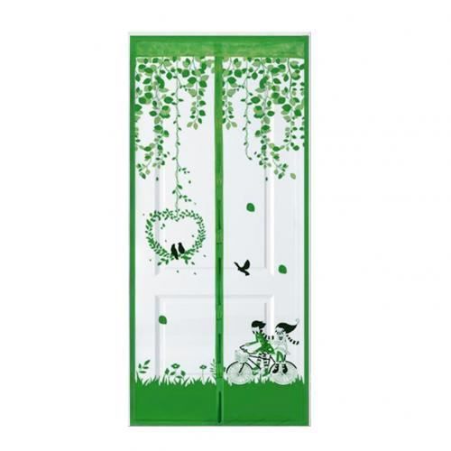 Rideaux,Moustiquaire de porte et fenêtre magnétique,rideau d'été à fermeture automatique,anti moustiques,pour - Type green - S