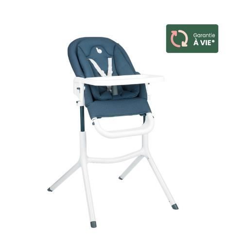 Babymoov Chaise Haute Slick Navy 2 en 1 - Transat avec Réducteur nouveau-né - Tablette ouverture latérale - 2 roues