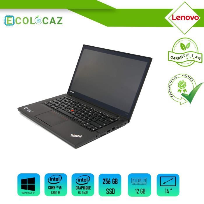 LENOVO ThinkPad T440s - Intel Core i5-4300U - 12 GB RAM- 256 GB SSD