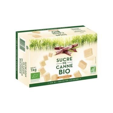 Sucre de canne non raffiné, en morceaux,1kg, Ma...